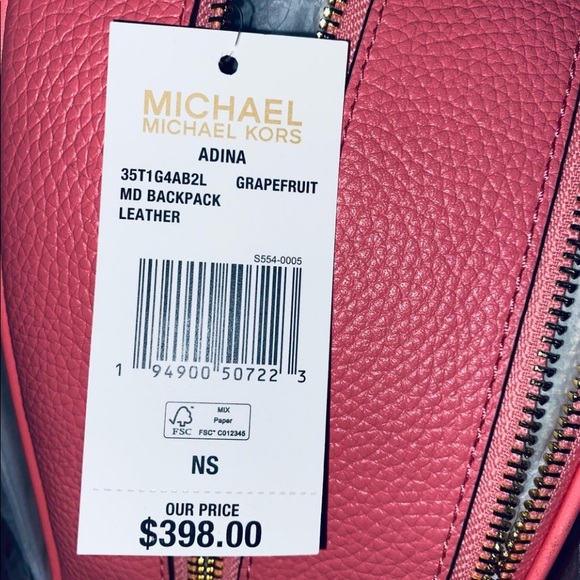 NWT MKLeather Peach Backpack - Picture 4 of 16